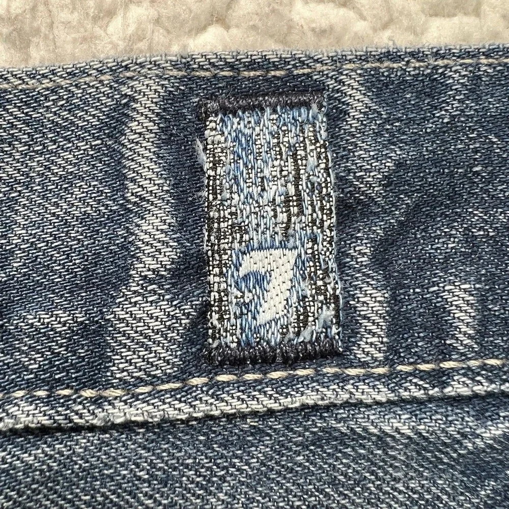 7 For All Mankind Carsen Jeans Men's 34 (Actual 36x28) Blue Straight USA Grunge‎